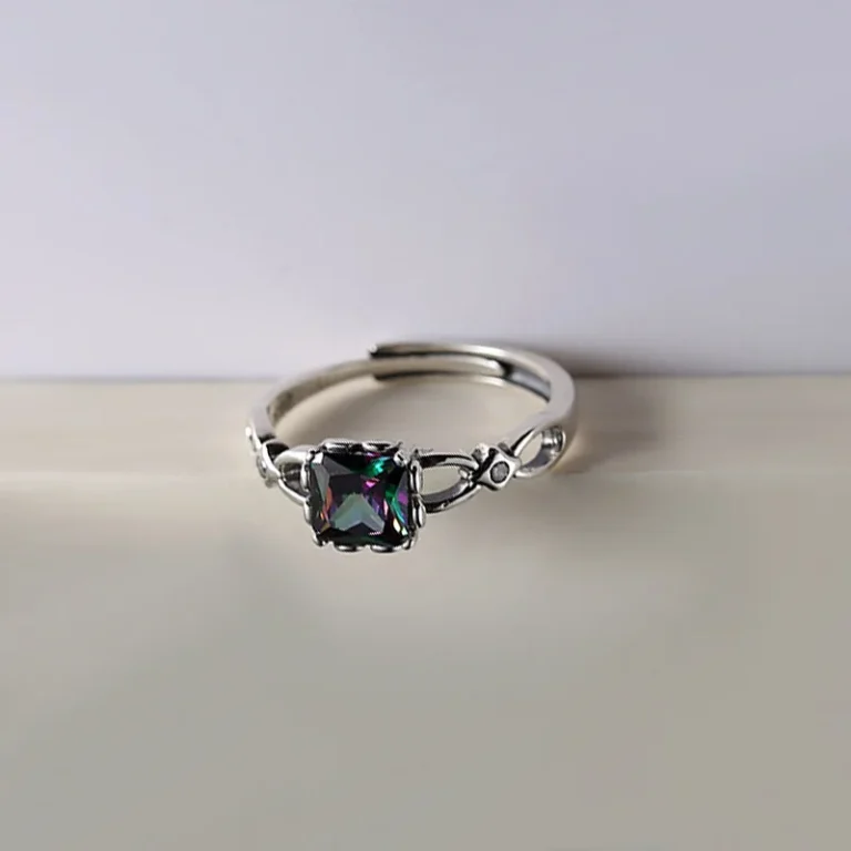 Zircon ring bright Jewelry best friends Gift - Image 3