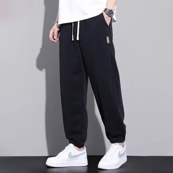 Mens Sweatpants Black Baggy Jogger - Image 7