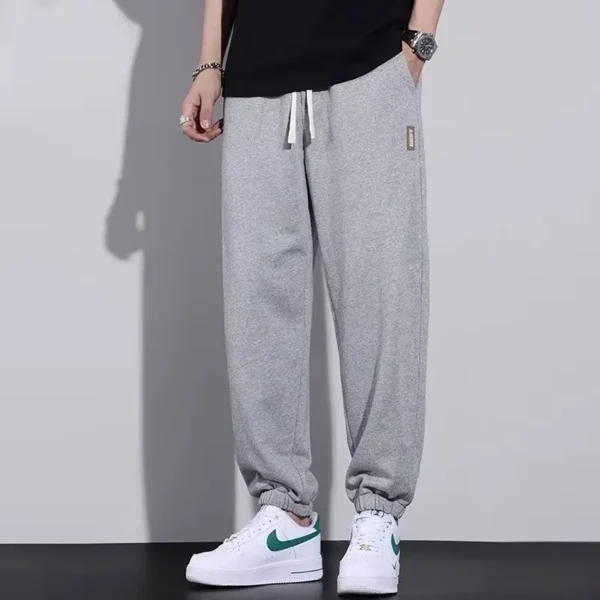 Mens Sweatpants Black Baggy Jogger - Image 9