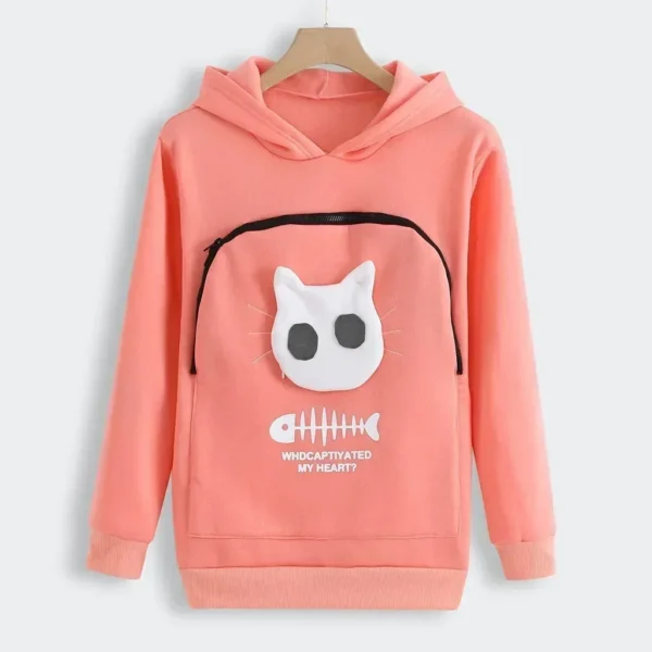 Cat pouch hoodie