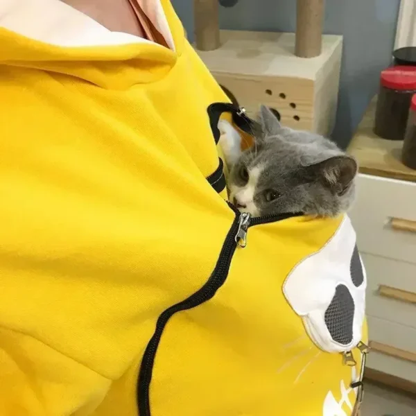 Cat pouch hoodie