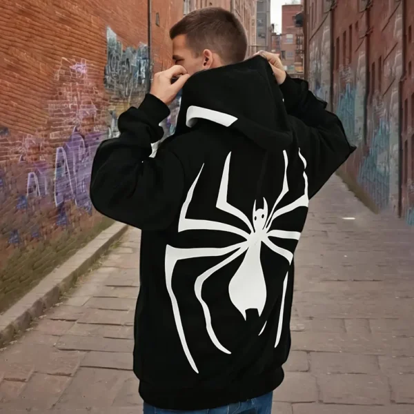 Spider hoodie New design black - Image 2