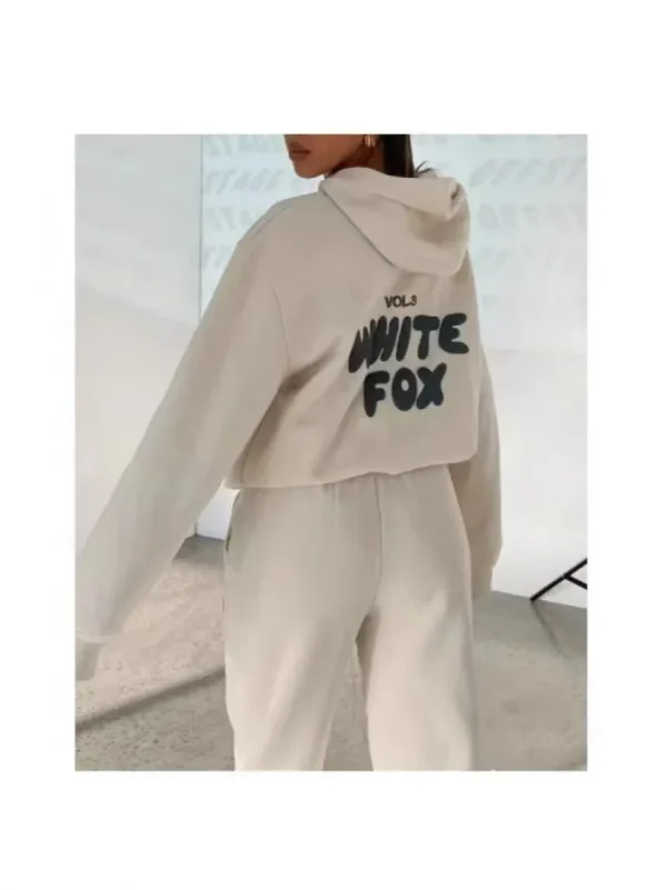 white and green white fox hoodie - Image 3