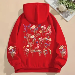 hoodie with flowers