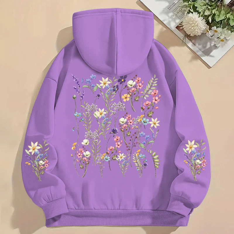 hoodie with flowers