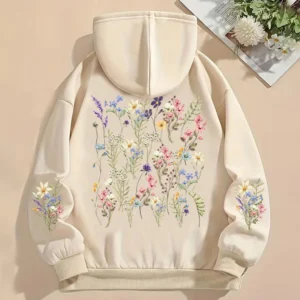hoodie with flowers