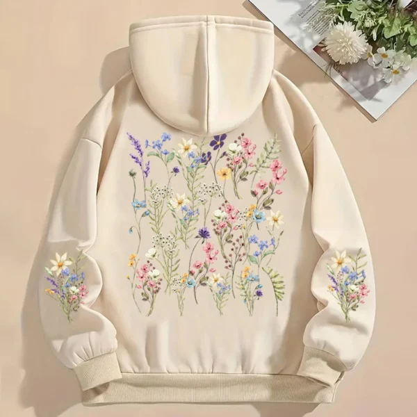 hoodie with flowers