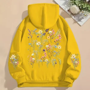hoodie with flowers