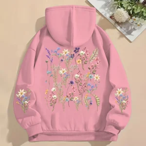 hoodie with flowers