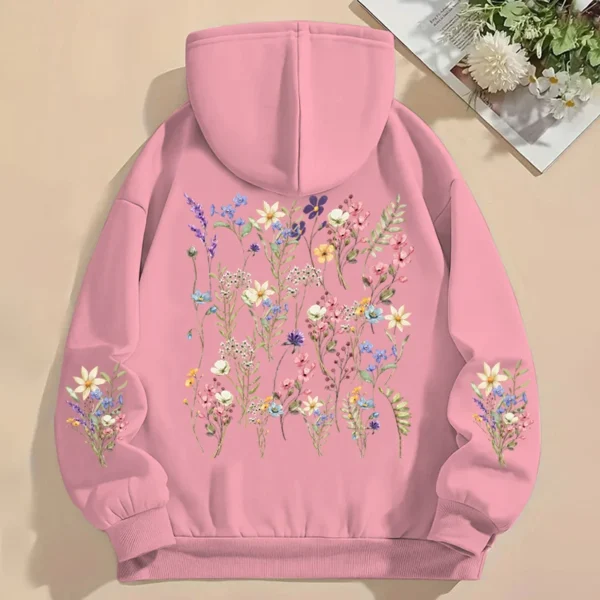 hoodie with flowers