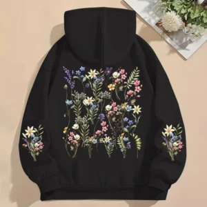 hoodie with flowers