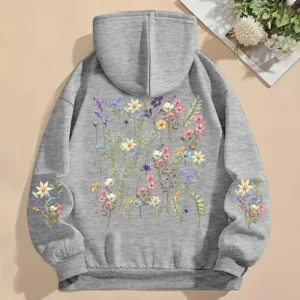 hoodie with flowers