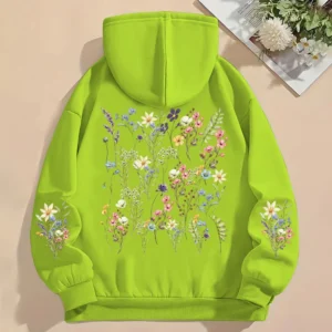hoodie with flowers