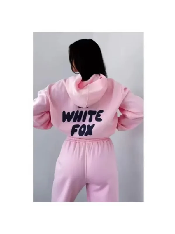white and green white fox hoodie - Image 2