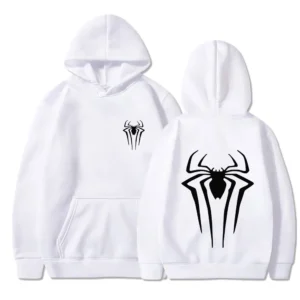 white spider hoodie