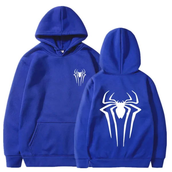 blue spider hoodie simple design - Image 2