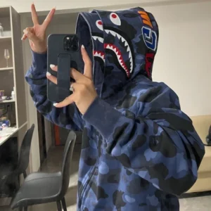 blue bape hoodie