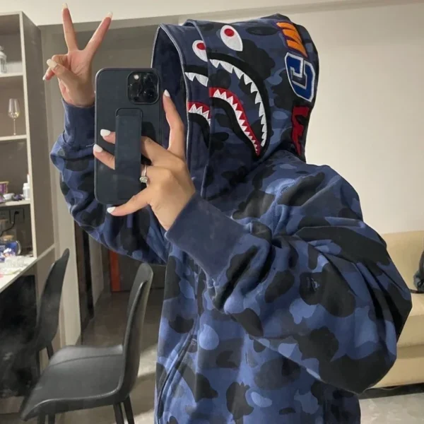 blue bape hoodie