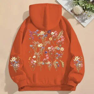 hoodie with flowers