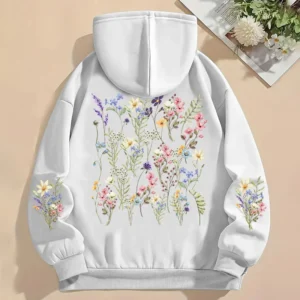 hoodie with flowers